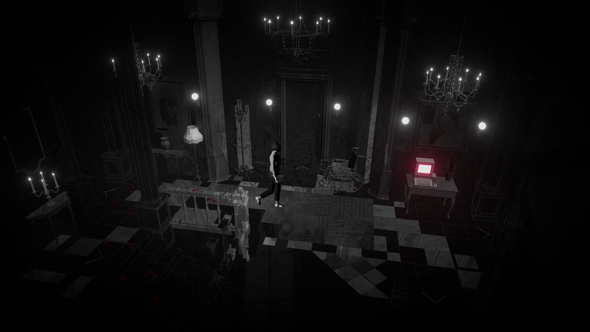 The hotel boasts many locked and hidden areas, and secrets to discover (Image via Annapurna Interactive)